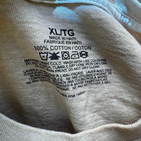 PICASSO Figure Art Print Graphic Tee in Tan Acid Wash Size XL New w/o Tag SOO - Picture 9 of 9